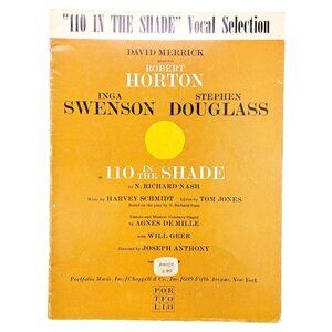 Vintage 110 In The Shade Vocal Selection Songbook Tom Jones Inga Swenson 1960s